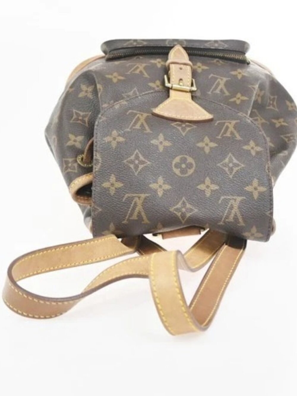 LOUIS VUITTON Montsouris MM Backpack Bag Monogram Leather Brown M51136 15ZA330 - Picture 5 of 16